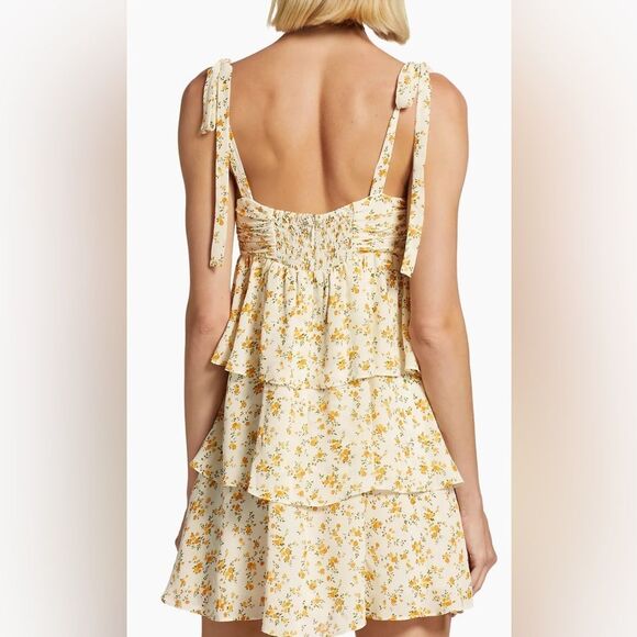 Reformation Avni Ruched Babydoll Minidress XL NWT $218 - Picture 10 of 10